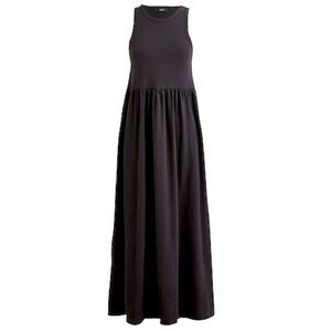 J. Crew XXS XS 2 Black cutaway Pleated Halter Maxi Sundress cotton